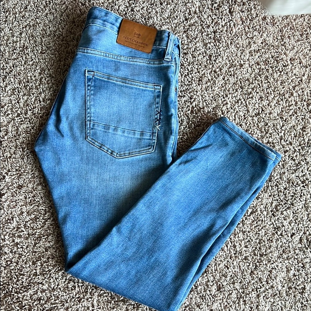 Scotch & Soda Blue Slim Jeans Classic Denim- Ralston